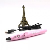 3д ручка MyRiwell RP200A Pink (PLA) + 30 м пластика + трафареты