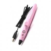 3д ручка MyRiwell RP200A Pink (PLA) + 30 м пластика + трафареты