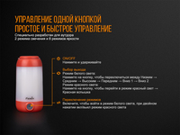 Фонарь кемпинговый Fenix CL26R красный