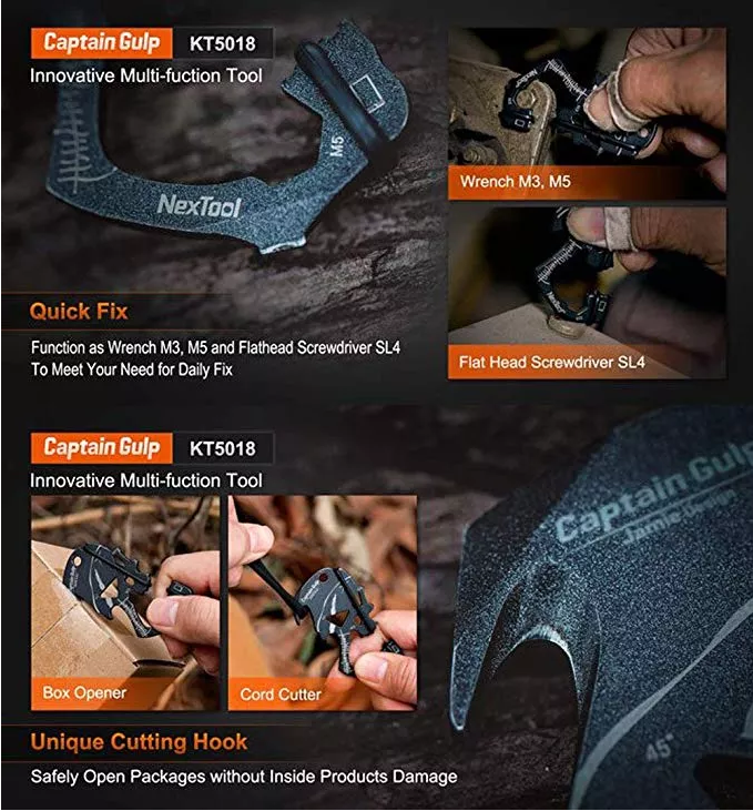 Мини-Мультитул NexTool Captain Gulp KT5018