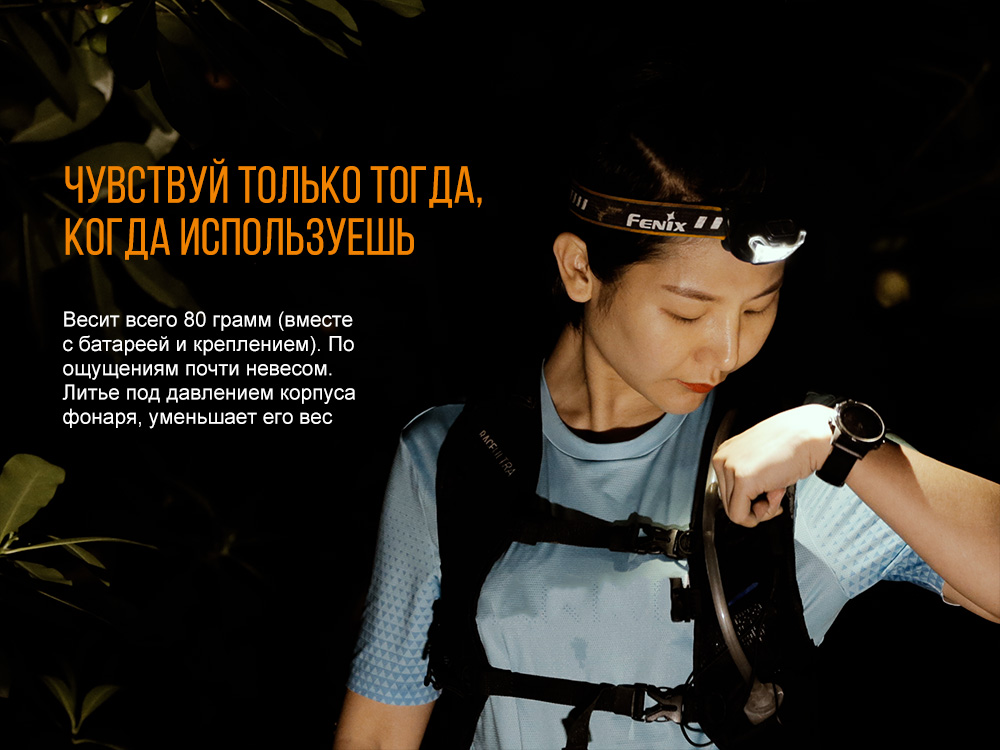 Фонарь налобный Fenix HL18R черный