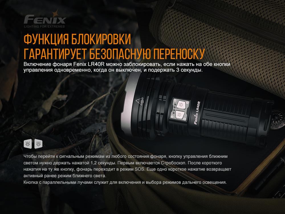 Фонарь ручной Fenix LR40R