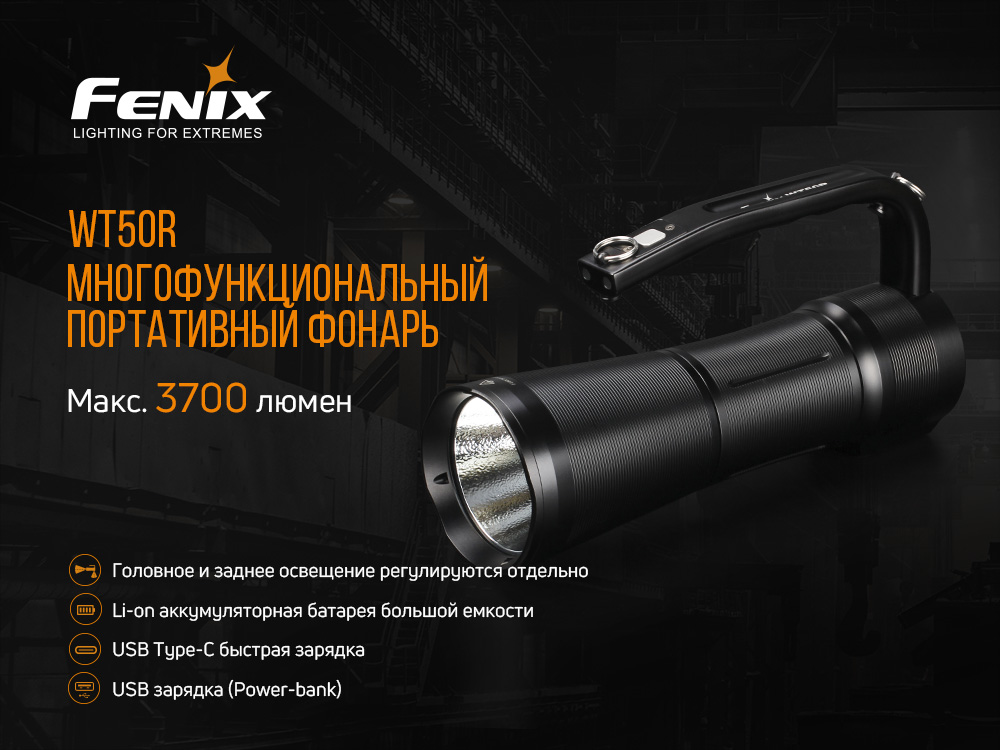 Фонарь ручной Fenix WT50R