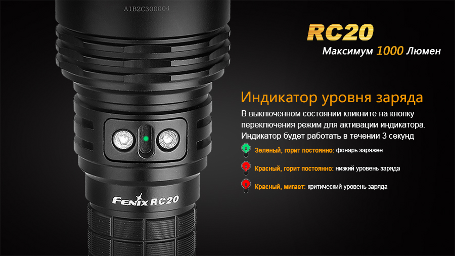 Фонарь ручной Fenix RC20 XM-L2 U2