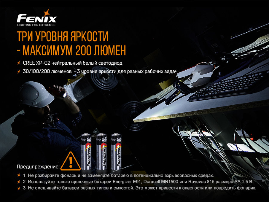 Фонарь ручной Fenix WF11E