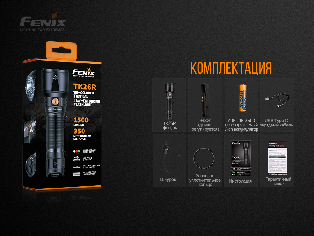 Фонарь ручной Fenix TK26R
