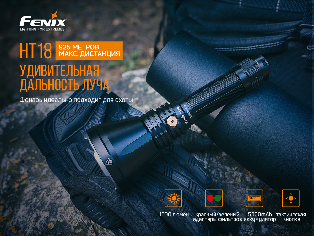 Фонарь ручной Fenix HT18