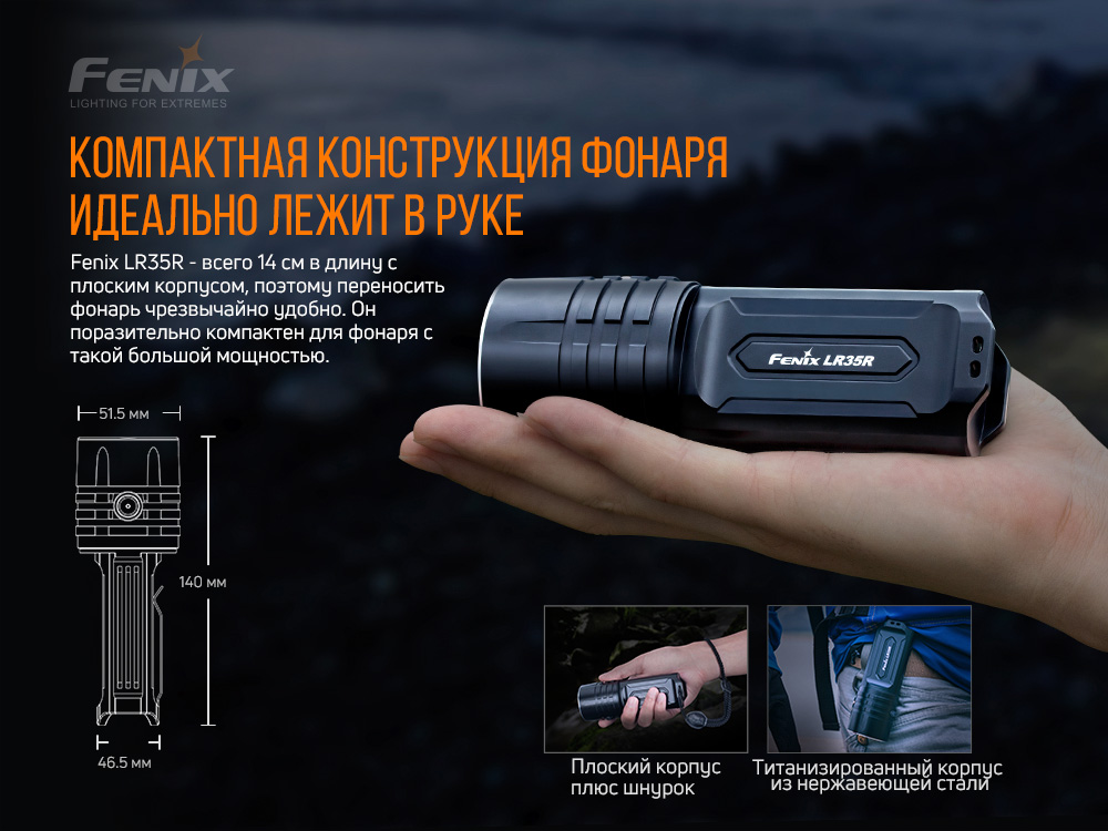 Фонарь ручной Fenix LR35R