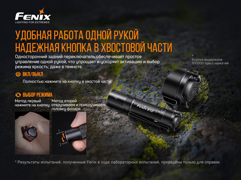 Фонарь ручной Fenix E12 V2.0 E12V20