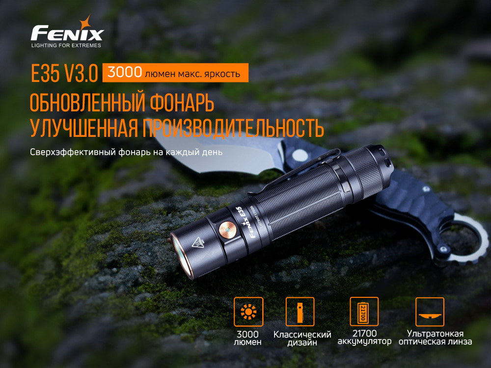 Фонарь ручной Fenix E35 V3.0