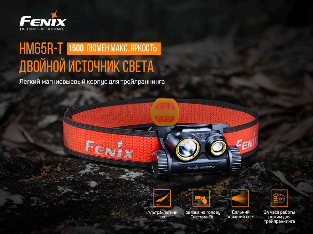 Фонарь налобный Fenix HM65R-T