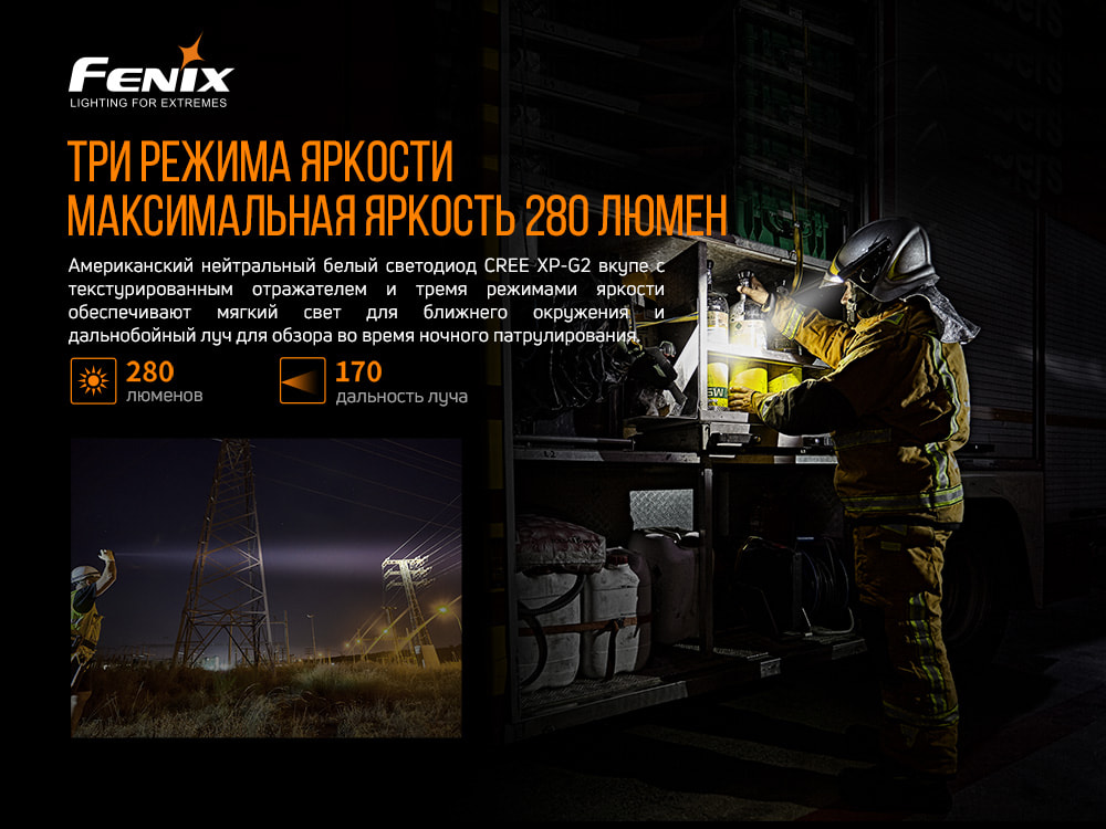 Фонарь ручной Fenix WF30RE