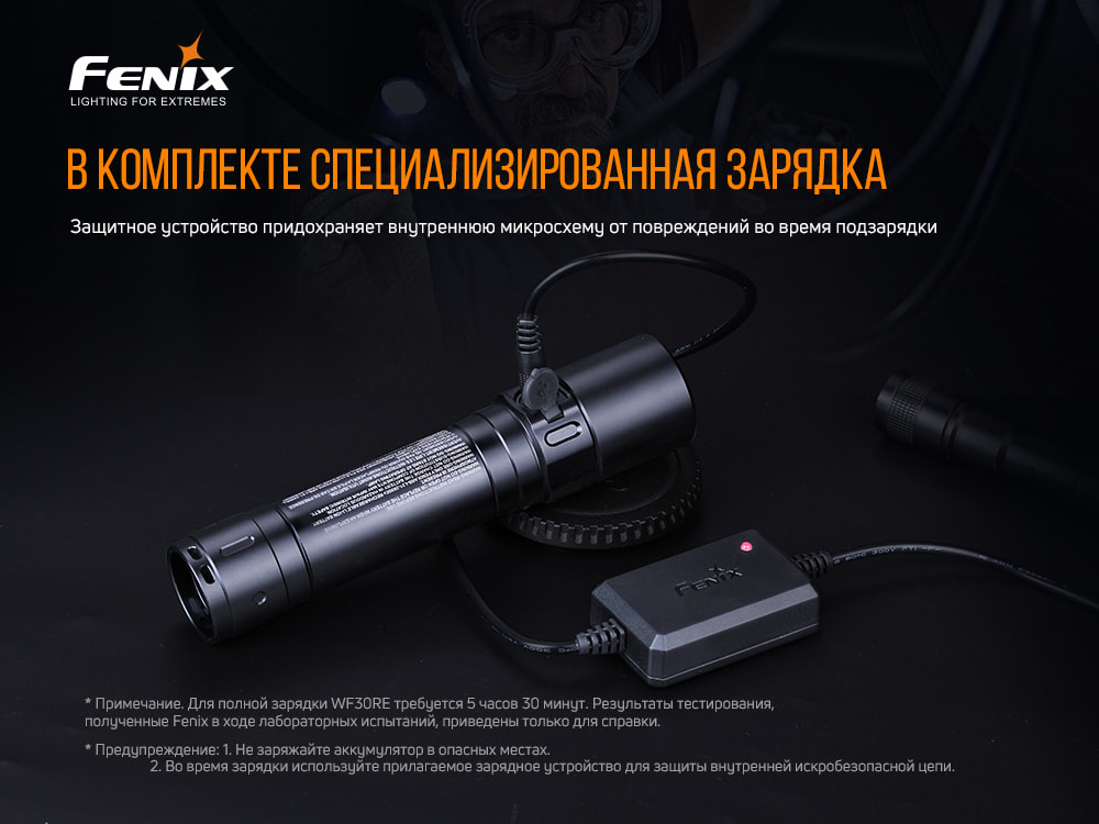 Фонарь ручной Fenix WF30RE