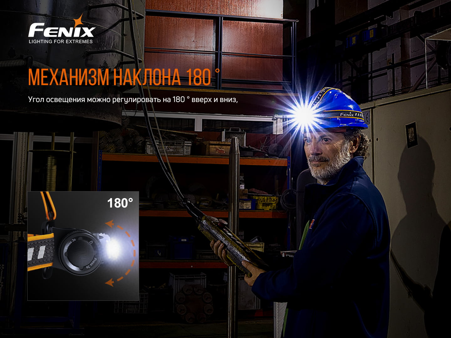 Фонарь налобный Fenix HM70R