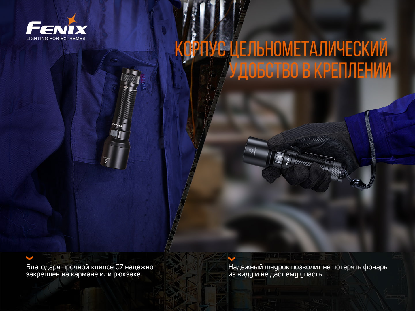 Фонарь ручной Fenix C7