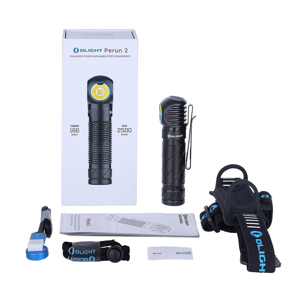 Фонарь Olight Perun 2 Black (Cree XH-P 50 CW, 2500 люмен)