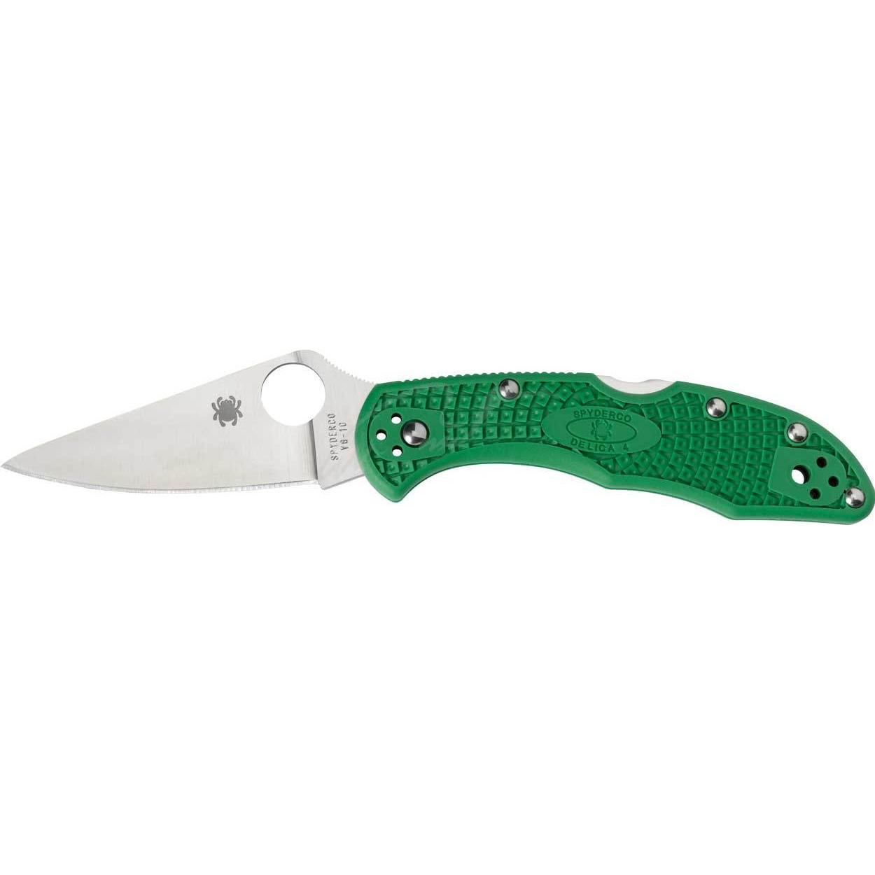 Нож Spyderco Delica4 Flat Ground Green C11FPGR 87.01.34