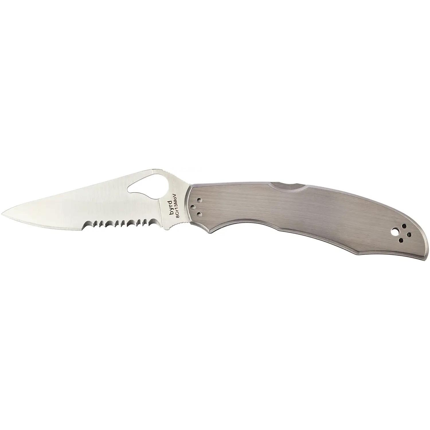 Нож Spyderco Byrd Cara Cara2 Stainless Half Serrated BY03PS2 87.11.10