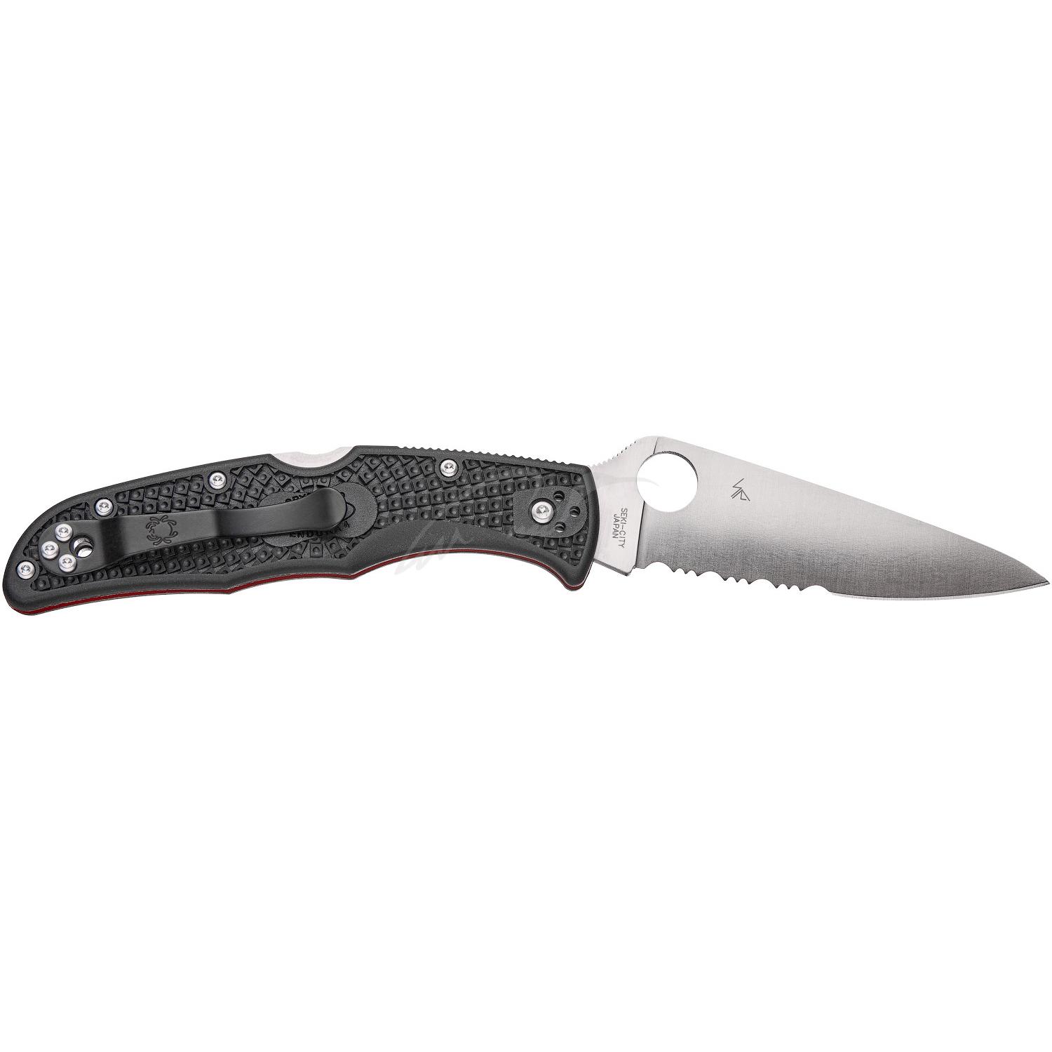 Нож Spyderco Endura 4 Thin Red Line полусеррейтор C10FPSBKRD 87.14.88