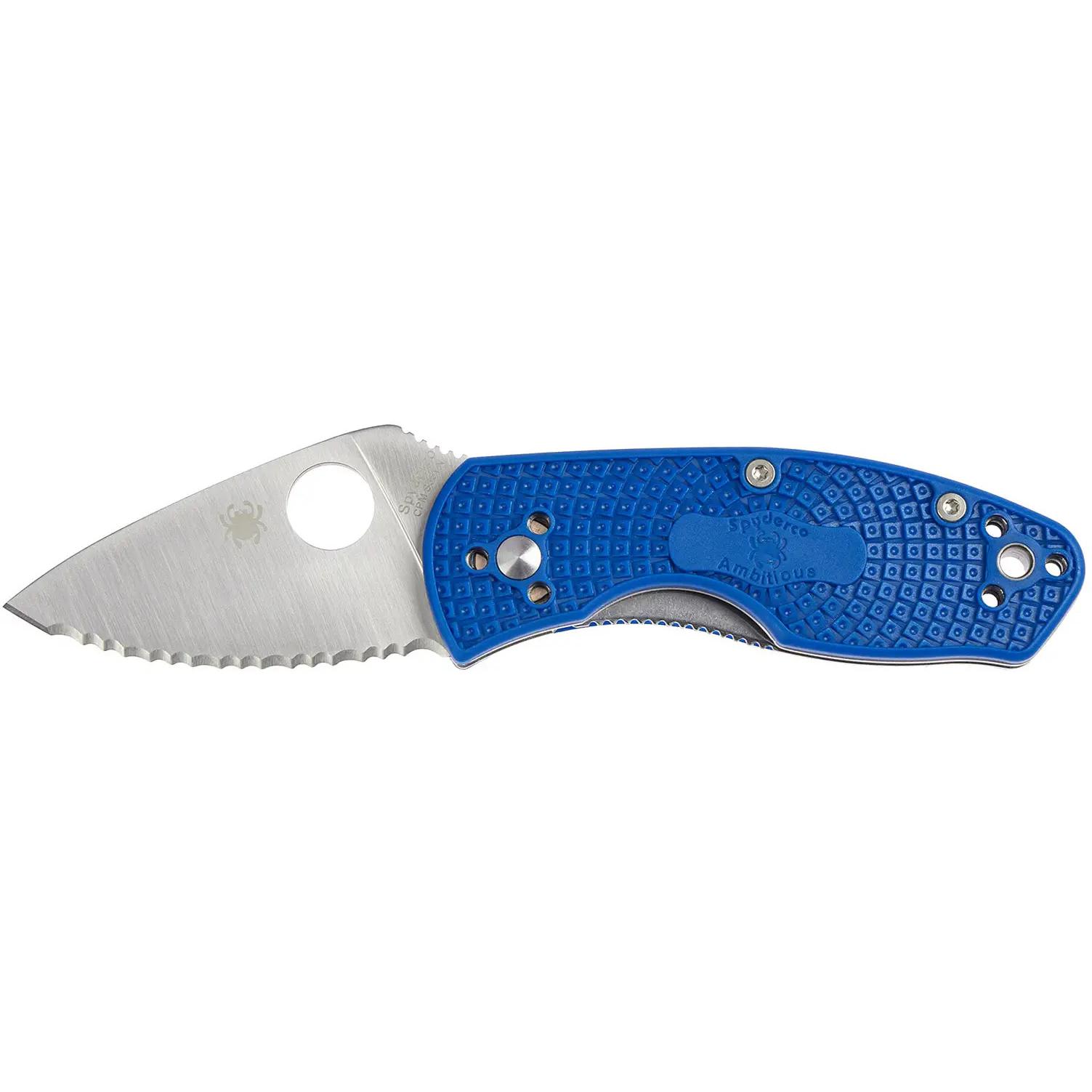 Нож Spyderco Ambitious Lightweight Blue Serrated C148SBL 87.15.97