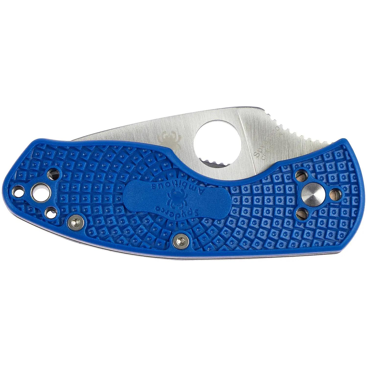 Нож Spyderco Ambitious Lightweight Blue Serrated C148SBL 87.15.97
