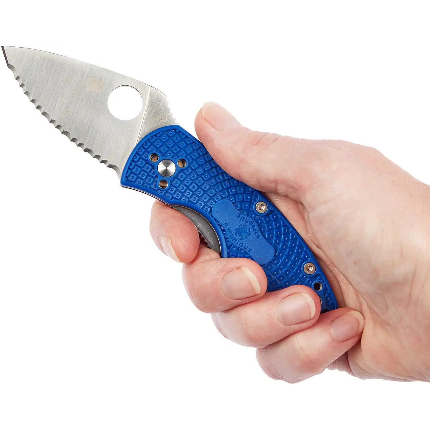 Нож Spyderco Ambitious Lightweight Blue Serrated C148SBL 87.15.97