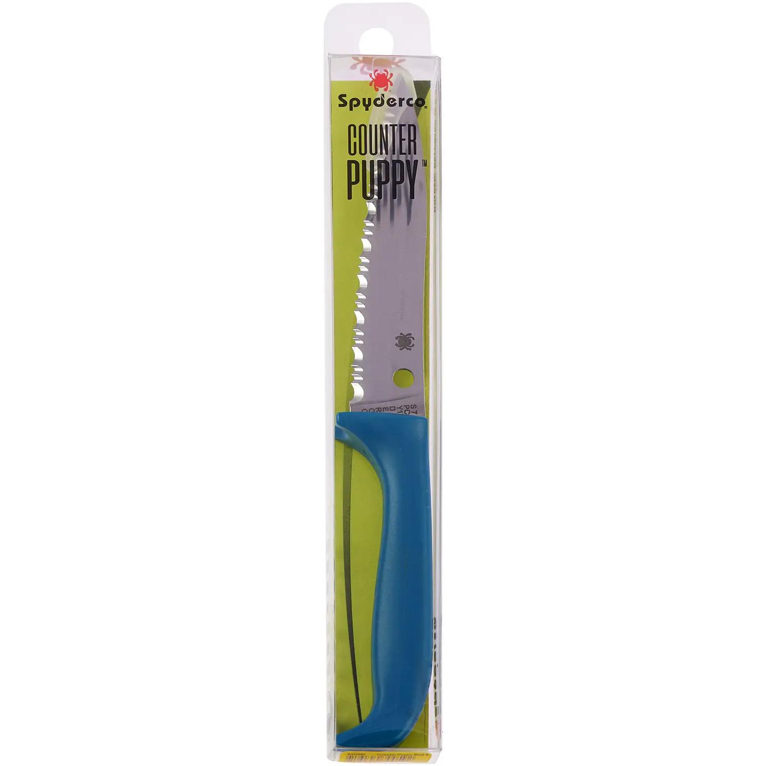Нож Spyderco Counter Puppy Blue Serrated K20SBL 87.16.11
