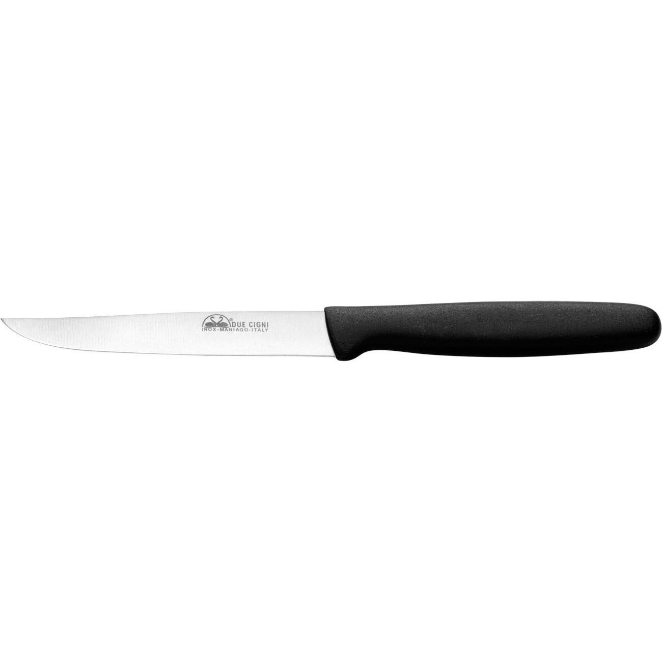 Нож кухонный Due Cigni Steak 110 мм. Цвет - черный 2C 713/11 1904.00.71