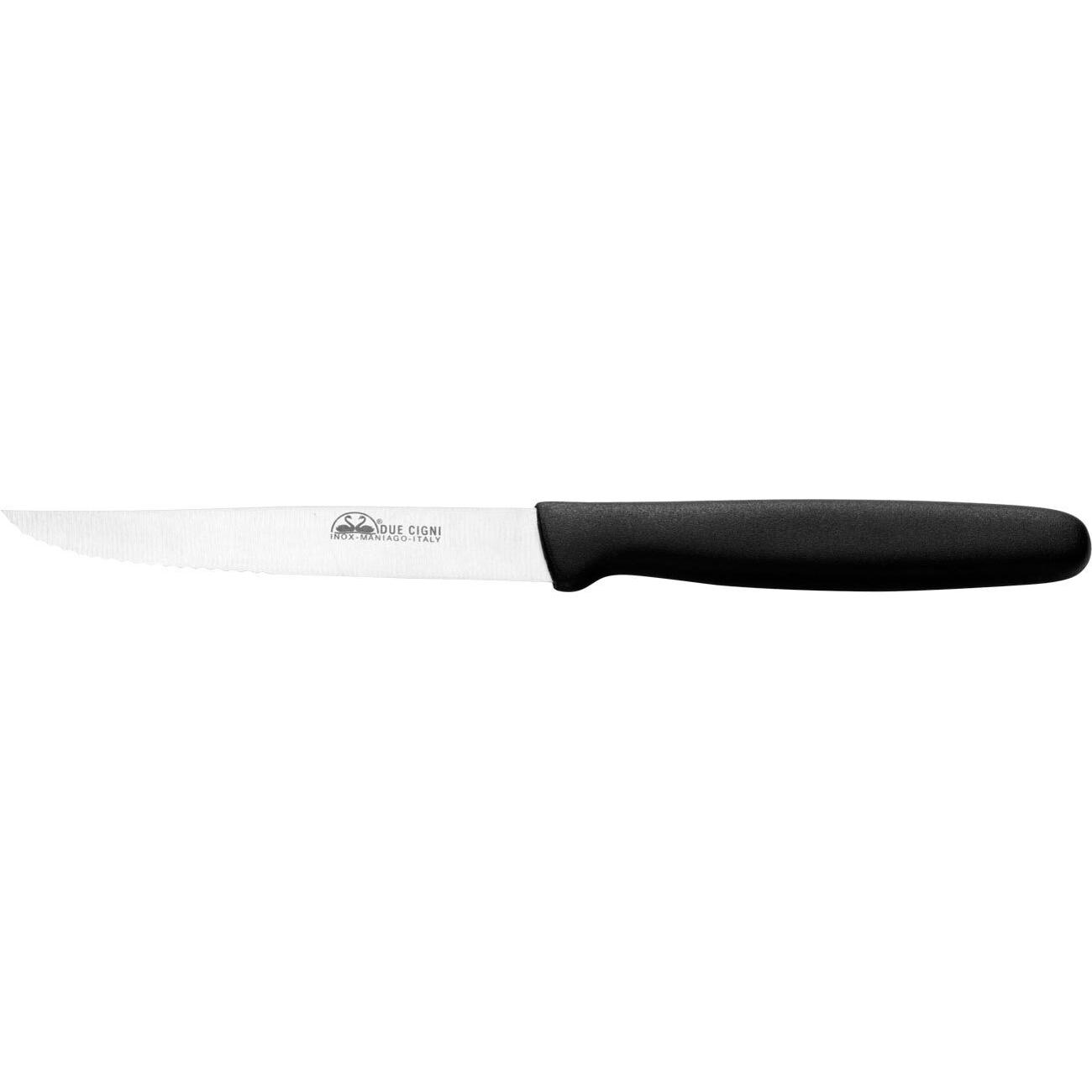 Нож кухонный Due Cigni Steak Combo 110 мм. Цвет - черный 2C 713/11 D 1904.00.74