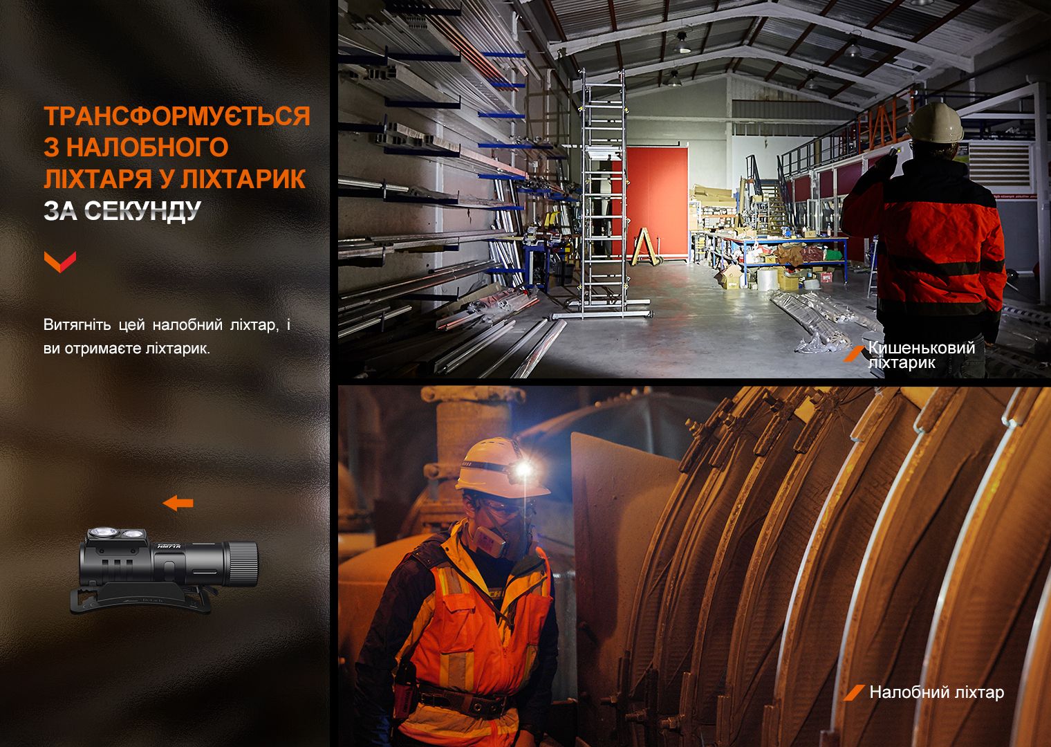 Фонарь налобный Fenix HM71R