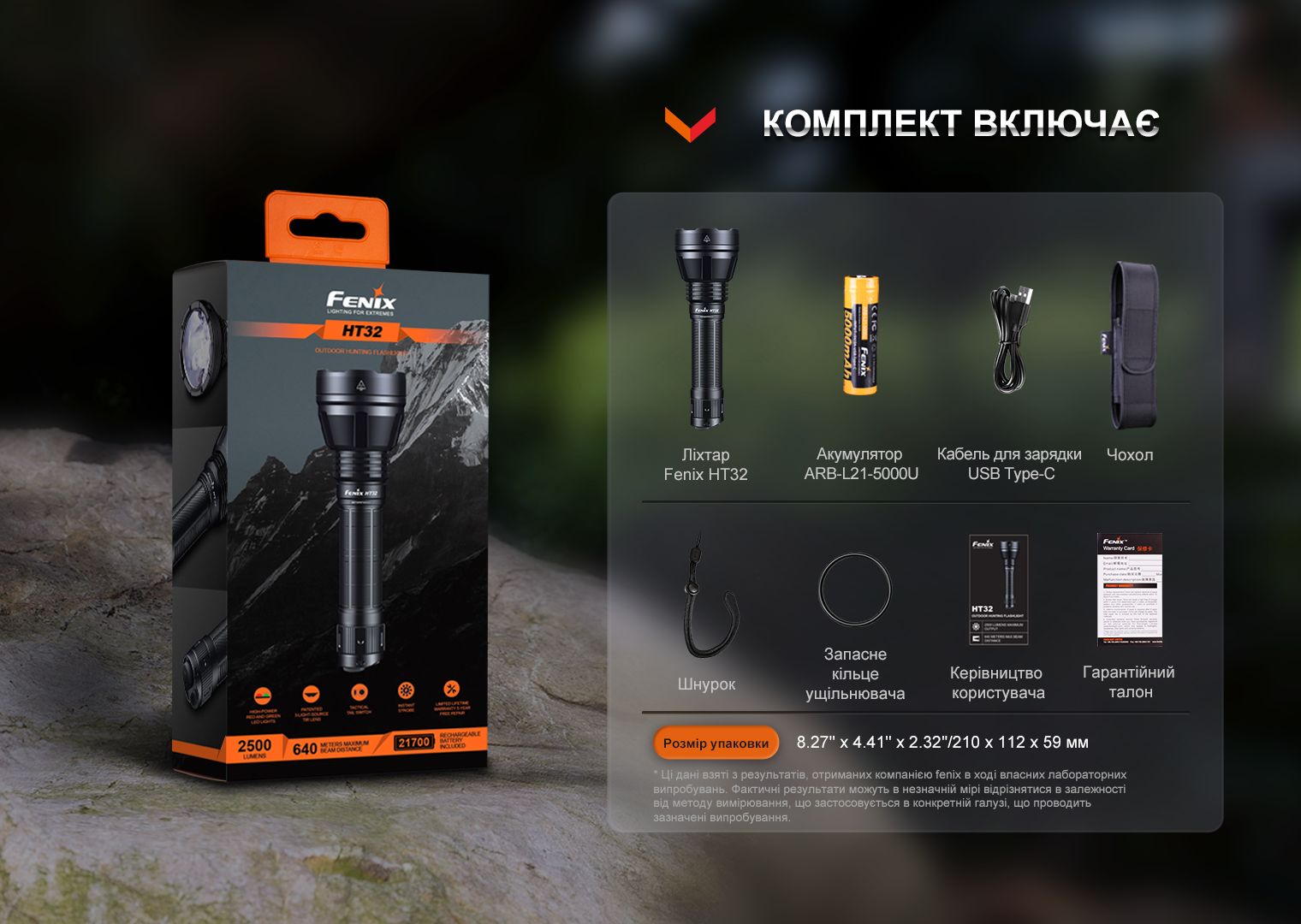 Фонарь ручной Fenix HT32