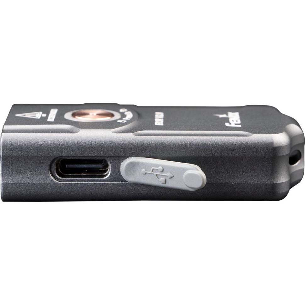 Фонарь наключный Fenix E03R V2.0, серый