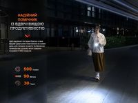 Фонарь наключный Fenix E03R V2.0, синий