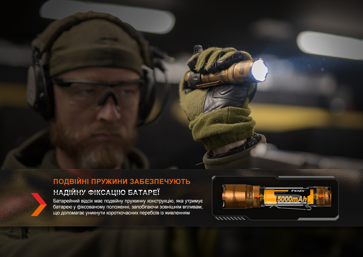 Фонарь тактический Fenix TK20R UE, серый